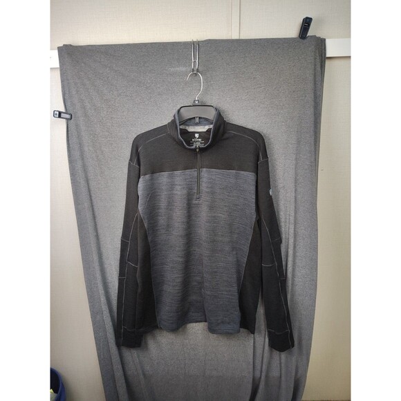 Kuhl Revel 1/4 Zip Kashmira Fleece Sweater Pullover Black 3007 Men's Xlarge - Picture 2 of 8